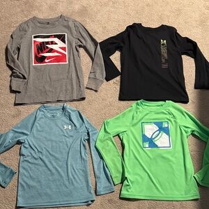 Under armour and Nike Kids Long Sleeve Shirts. YS